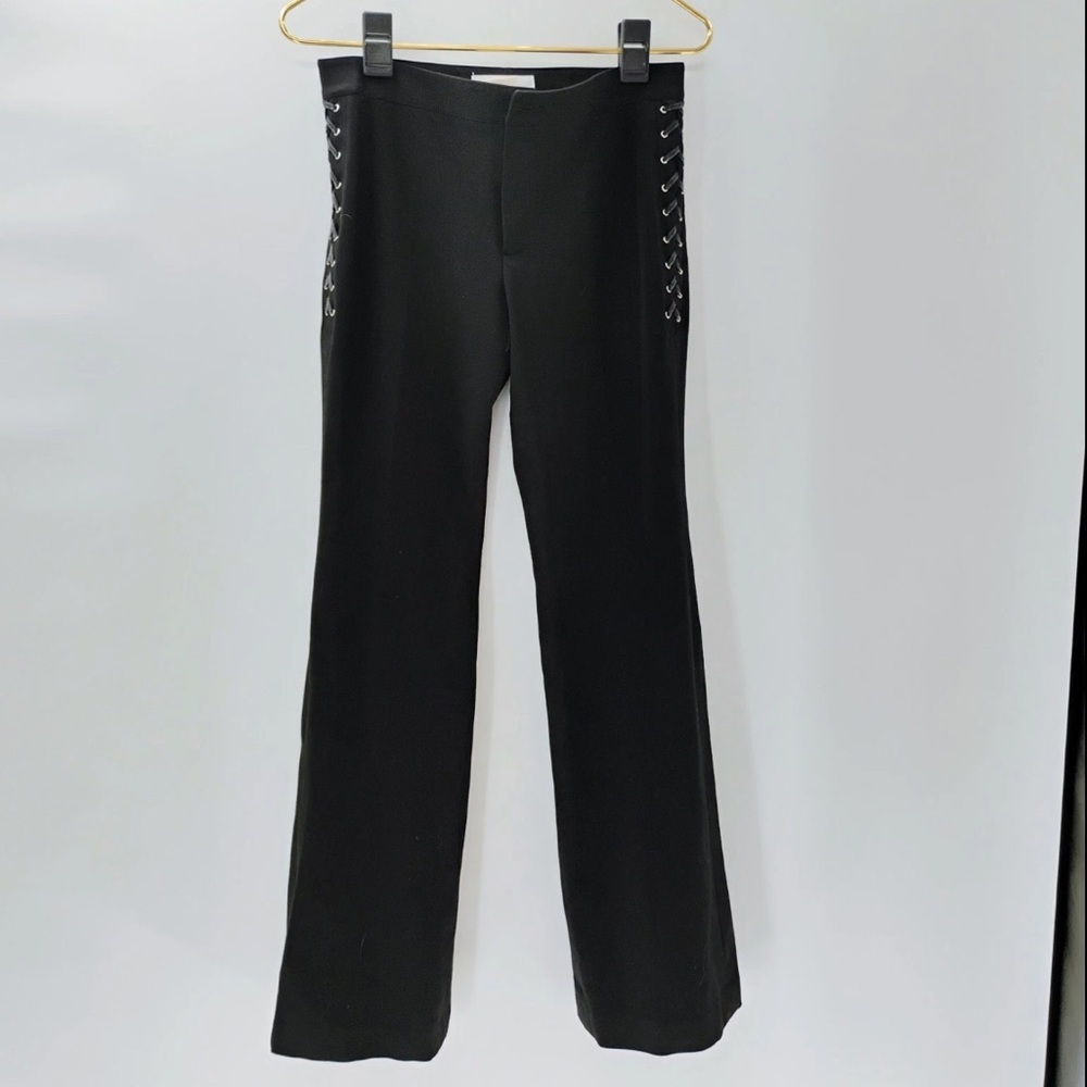 Vertigo Paris pants y2k punk grunge emo 2000s wide leg lace up black pants‎